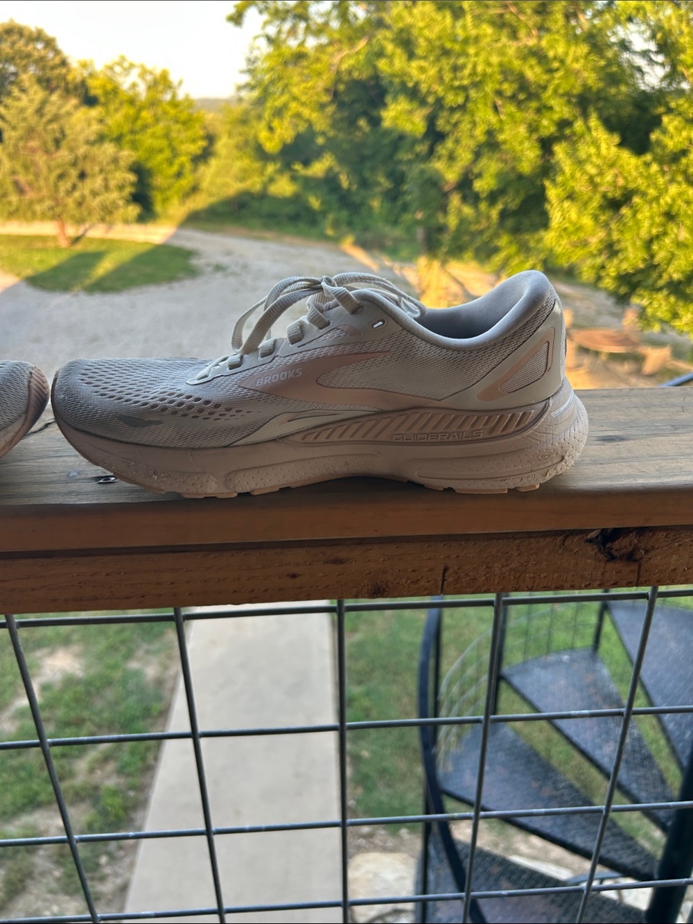 Brooks Women's Running Sneakers in Cream with Pink Accents - Picture 11 of 16